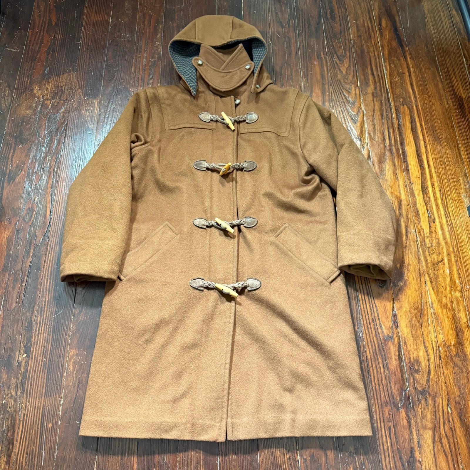 Vintage Ll Bean Jacket Womens 4 Wool Toggle Button Usa Hooded Thinsulate *Read*